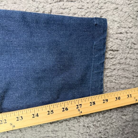 Mugsy Jeans Mens 35x30 Blue Fultons Straight Faded Dark Wash Stretch Denim - Picture 7 of 9